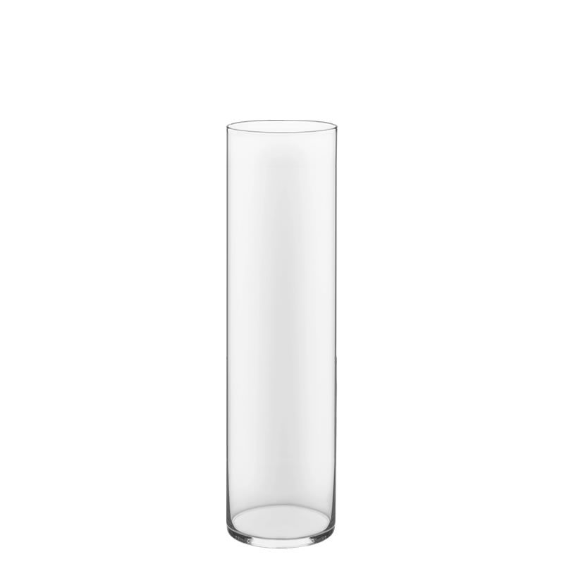 30 PCS Clear Glass Cylinder Vase D-4" H-16" (Available in 90 & 300 PCS)