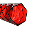 Red Glass Gemometric Vase O-3.75" D-8" - Pack of 6 PCS - Modern Vase and Gift