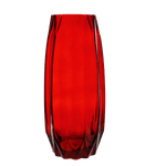 Red Glass Gemometric Vase O-3.5" D-12" - Pack of 6 PCS - Modern Vase and Gift