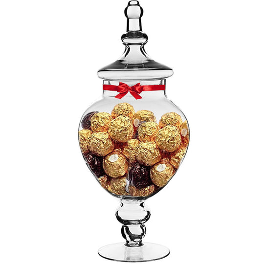 4 PCS Clear Glass Apothecary Jar H-14.75" O-3.5" D-6.5"