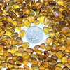 Pack of 40 LBS Amber Sea Glass Pebbles