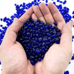 Pack of 40 LBS Blue Sea Glass Pebbles