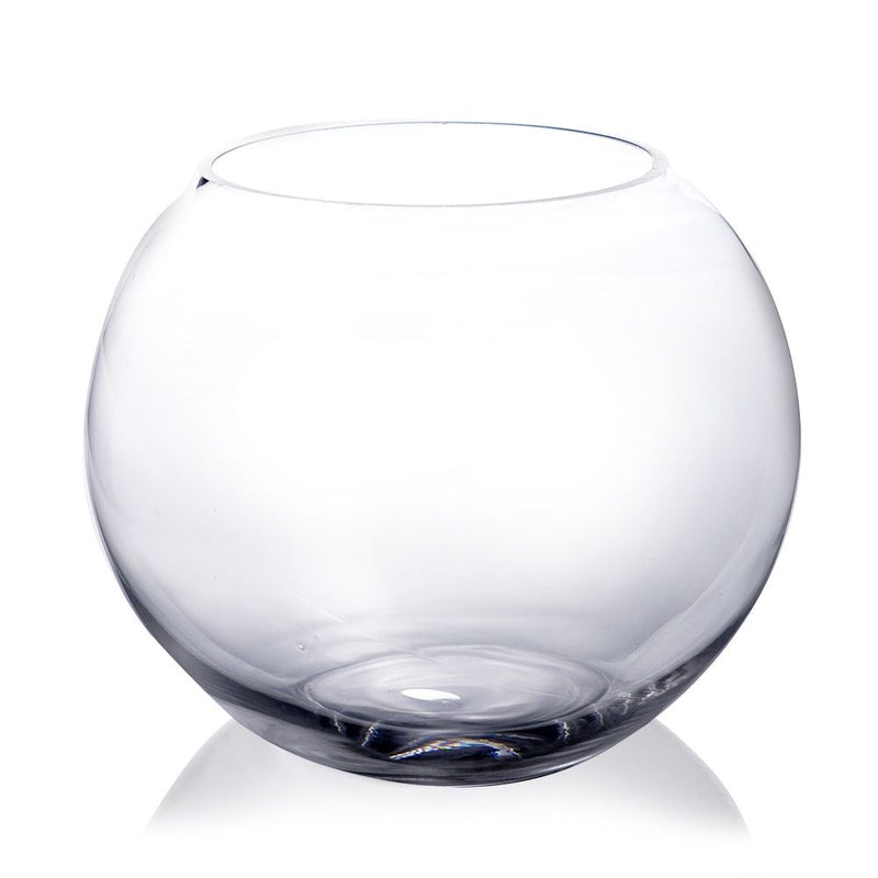 Clear Glass Bubble Bowl H-8" O-6.5" D-10" - Pack of 6 PCS - Modern Vase and Gift