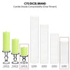Pack of 12 Sets Clear Glass Candle Holder & Over Fitment Tubes Combo Holder H-3.75" D-3.25", Tube H-10" D-4"