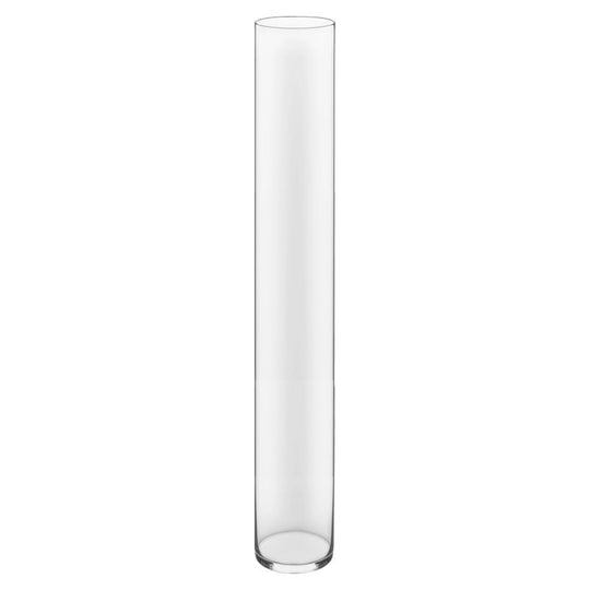 4 PCS Clear Glass Cylinder Vase D-4" H-28"