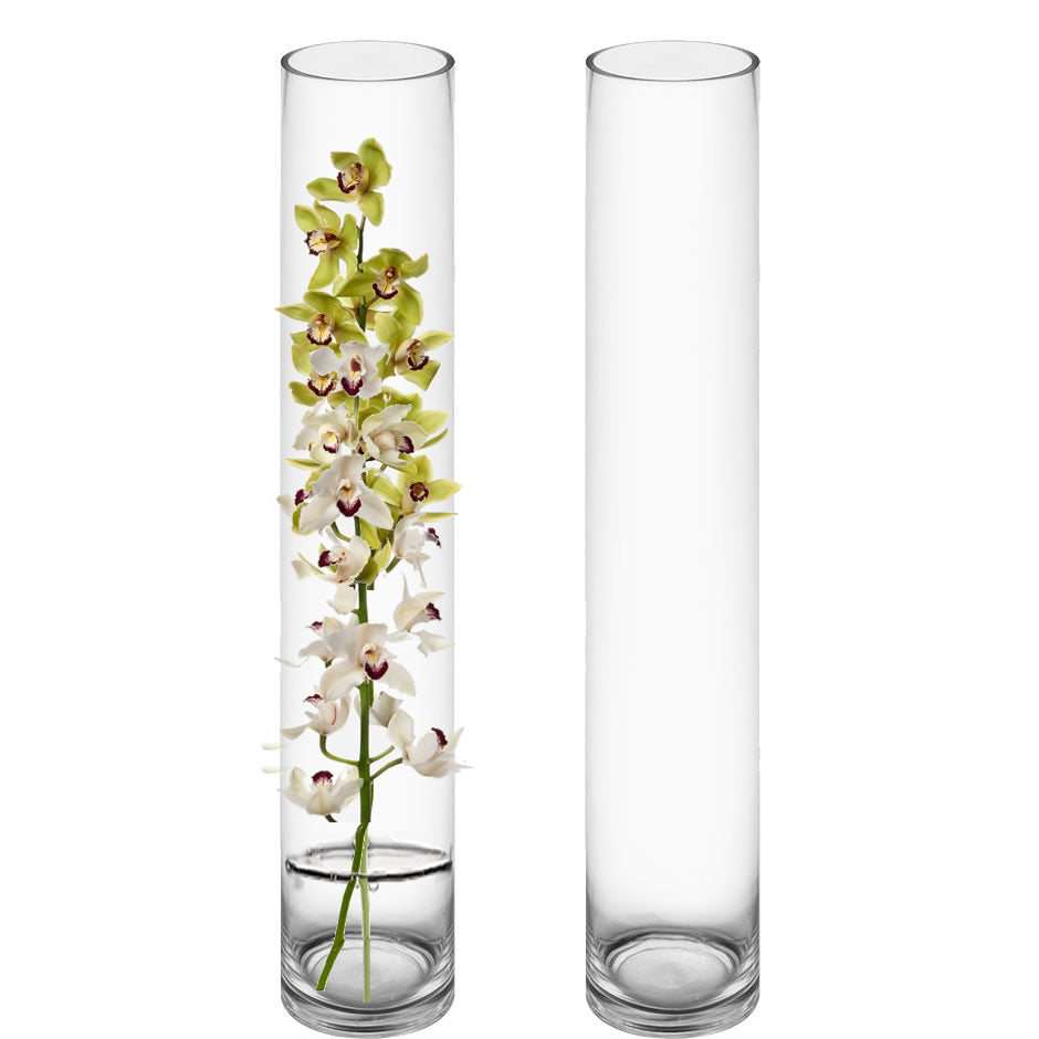 Glass Cylinder Vase. H-16, D-8 Large Wedding Centerpieces (Multiple  Packing)