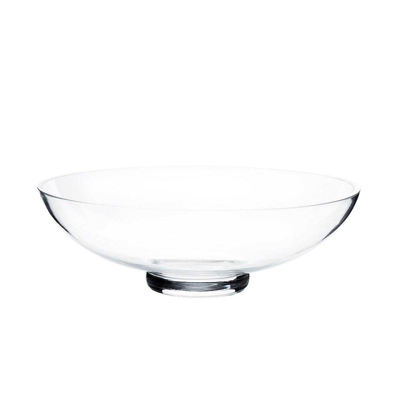 Large Clear Glass Footed Bowl With Lid/ Dish Wedding Centerpiece 7 Liter