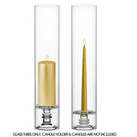 Clear Glass Open Ended Hurricane Tube D-4.75" H-24" - Pack of 6 PCS - Modern Vase and Gift
