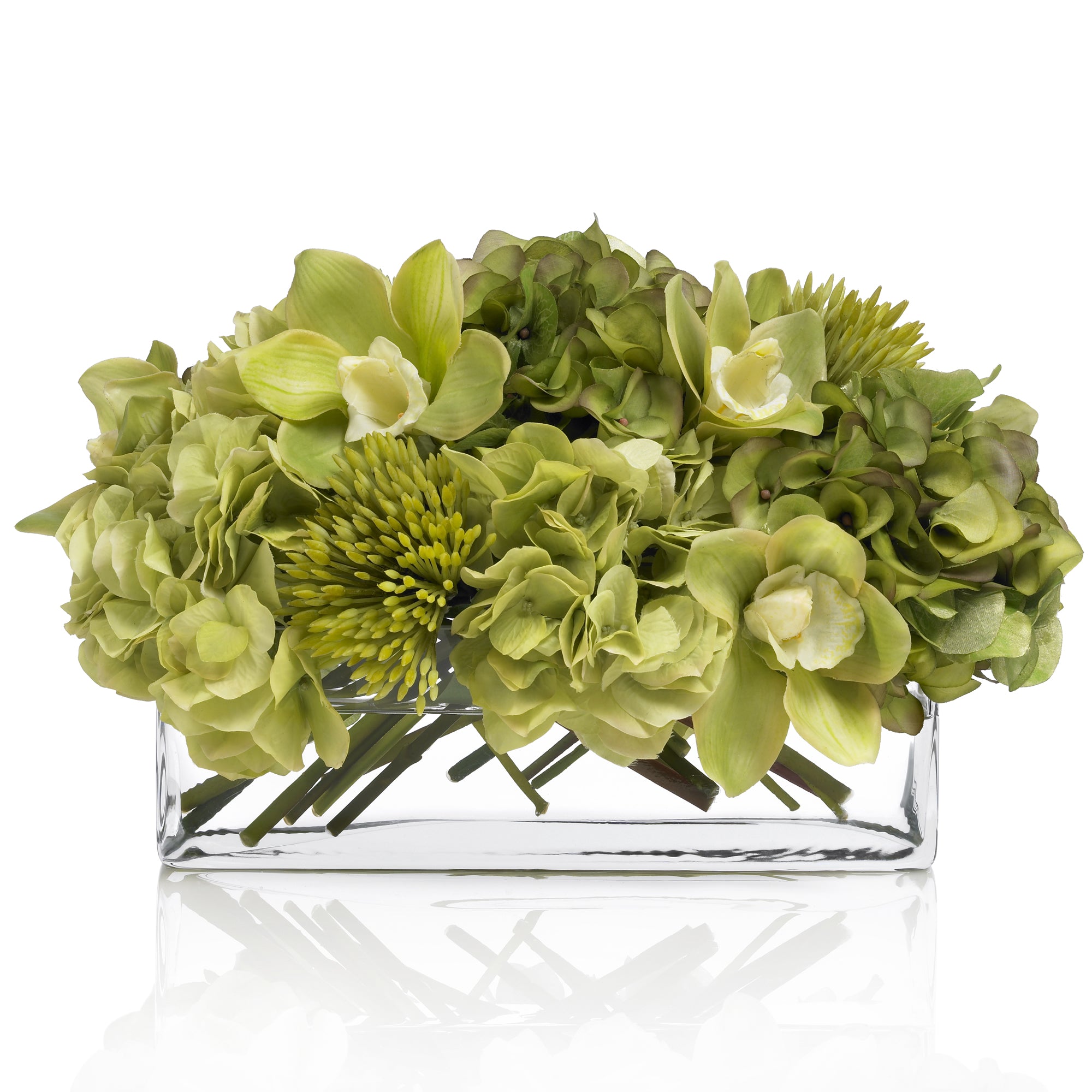 4 PCS Clear Glass Rectangle Vase O-16