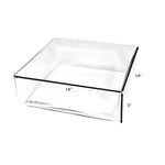 Clear Glass Square Vase O-14" H-5" - Pack of 2 PCS - Modern Vase and Gift
