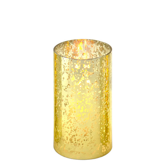 Pack of 24 PCS Golden Glass Open Ended Hurricane Tube D-3" H-6"