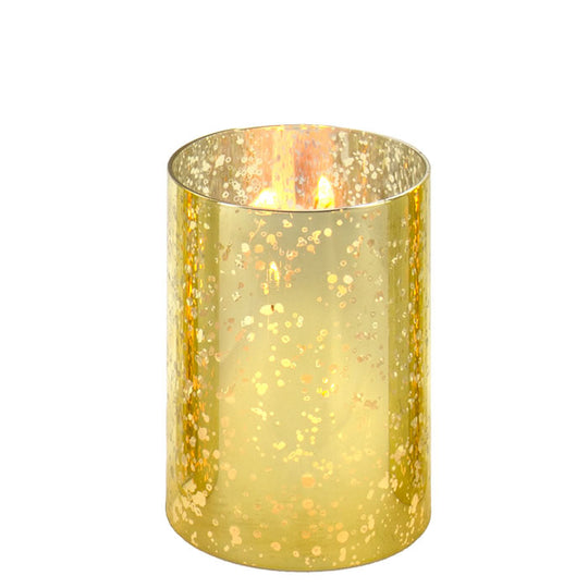 24 PCS Gold Glass Open Ended Hurricane Tube D-4" H-6"
