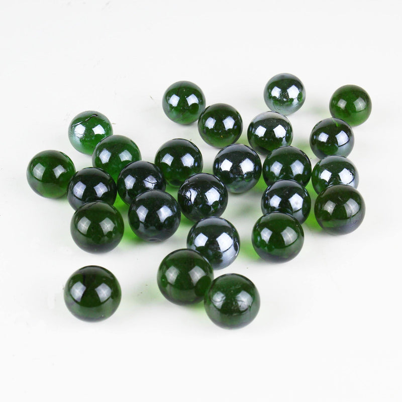 Green Glass Marbles Bowl and Vase Fillers