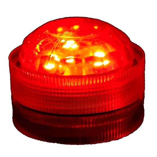 Pack of 24 PCS Red LED Round Shape Submersible Light D-1.25" H-1"