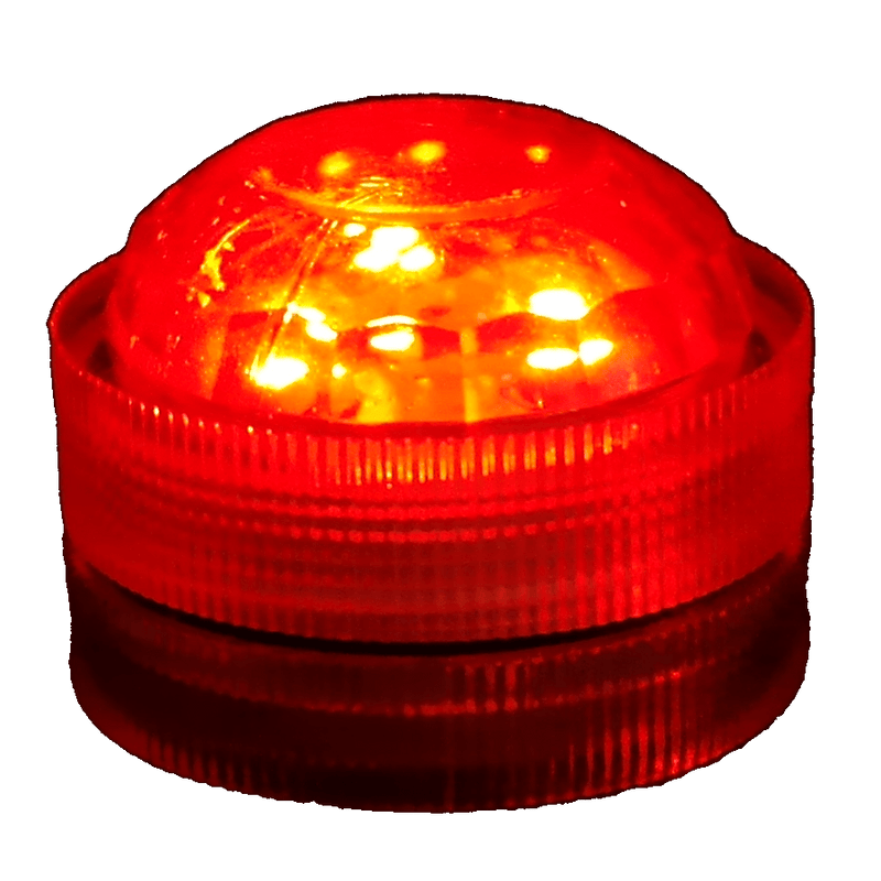 Red LED Round Shape Submersible Light D-1.25" H-1" - Pack of 24 PCS - Modern Vase and Gift