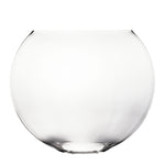 Clear Glass Moon Shaped Oval Flat Display Bowl Vase H-11.75" W-14" Pack of 2 PCS 