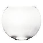 Clear Glass Moon Shaped Oval Flat Display Bowl Vase H-13" W-15.5" Pack of 2 PCS