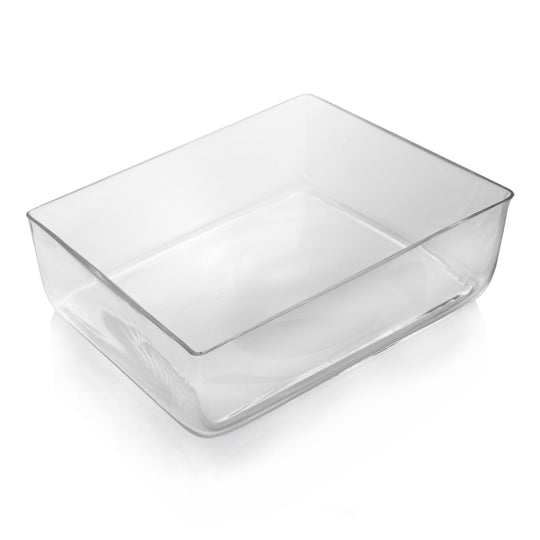 6 PCS Clear Glass Rectangle Vase O-9"X7" H-4"