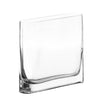Clear Glass Thin Oval Round Rectangle Vase O-7"X1.75" H-6" Pack of 16 PCS - Modern Vase and Gift