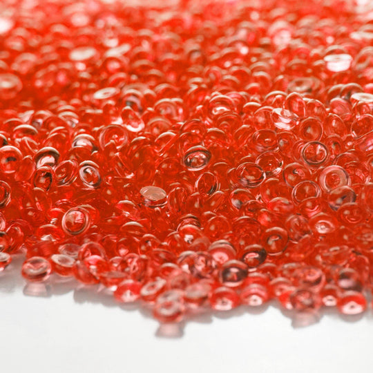 Pack of 18 LBS Red Acrylic Vase Filler Rain Drop D-0.25"