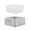 12 PCS Natural White Wooden Square Plant Box with Plastic Liner O-8" H-4"